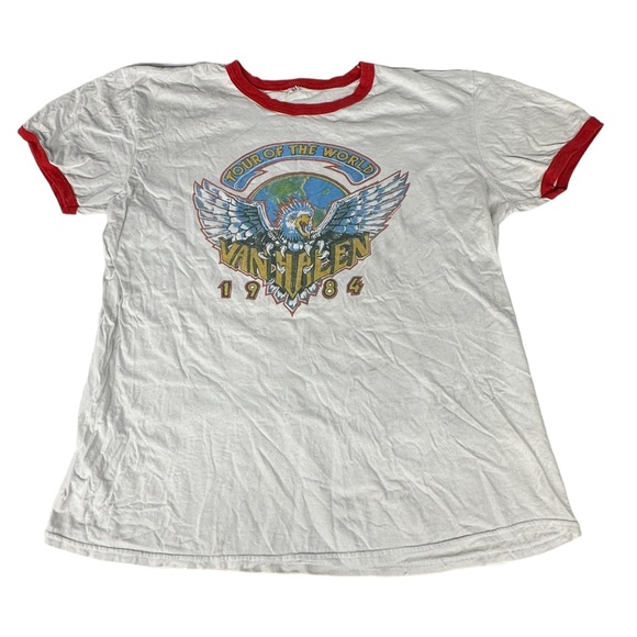 Anvil Other - Van Halen 1984 Tour of the World XL? Retro Ringer T-Shirt Concert 2016 Anvil